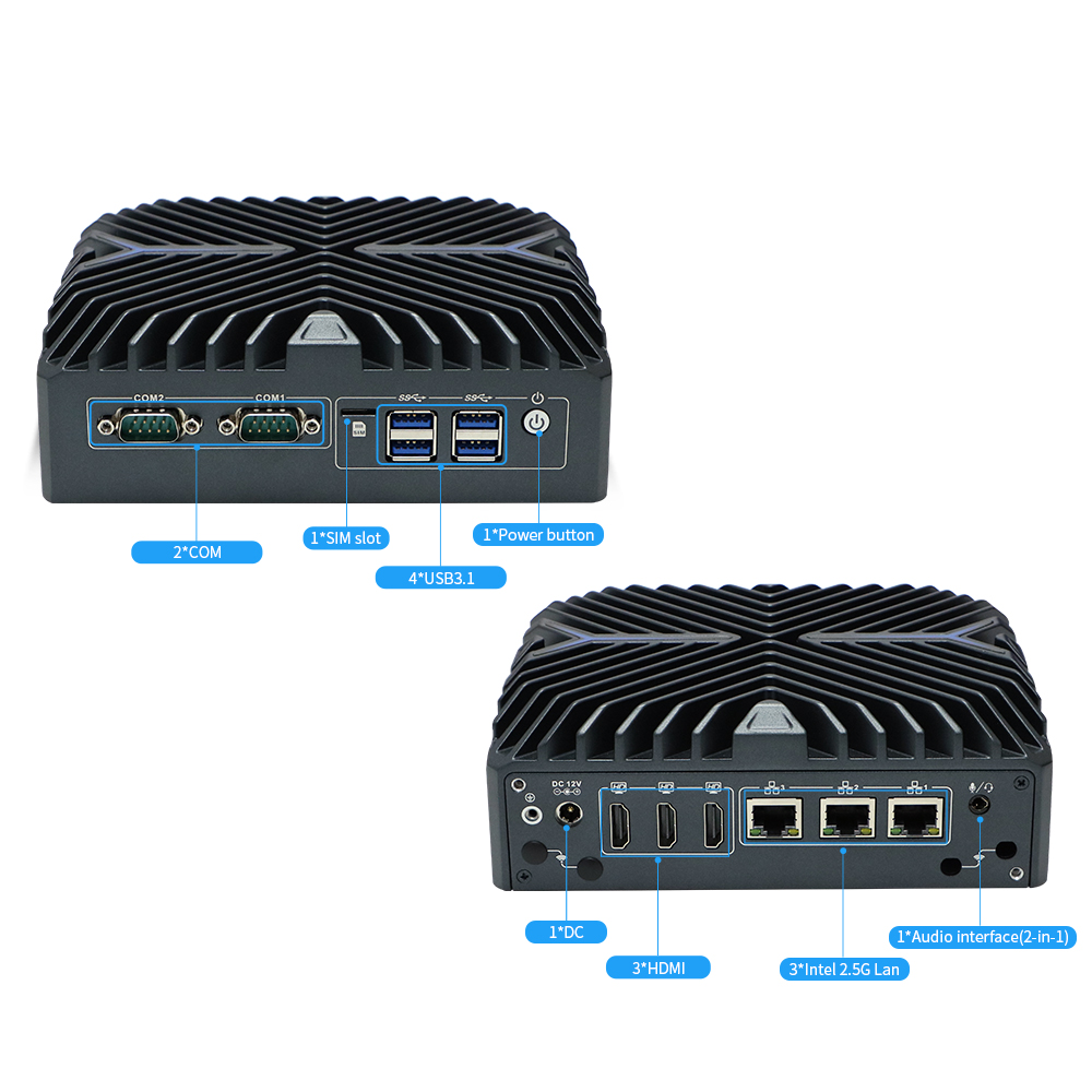 Best Fanless Industrial Edge Computers 2 Rs232 For Continuous 24/7/365 Operation wholesale