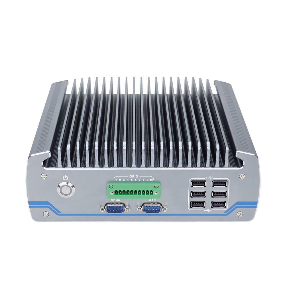 Intel Core i7 Fanless Rugged Industrial Computer with 6 COM Ports and Wide Voltage Support
