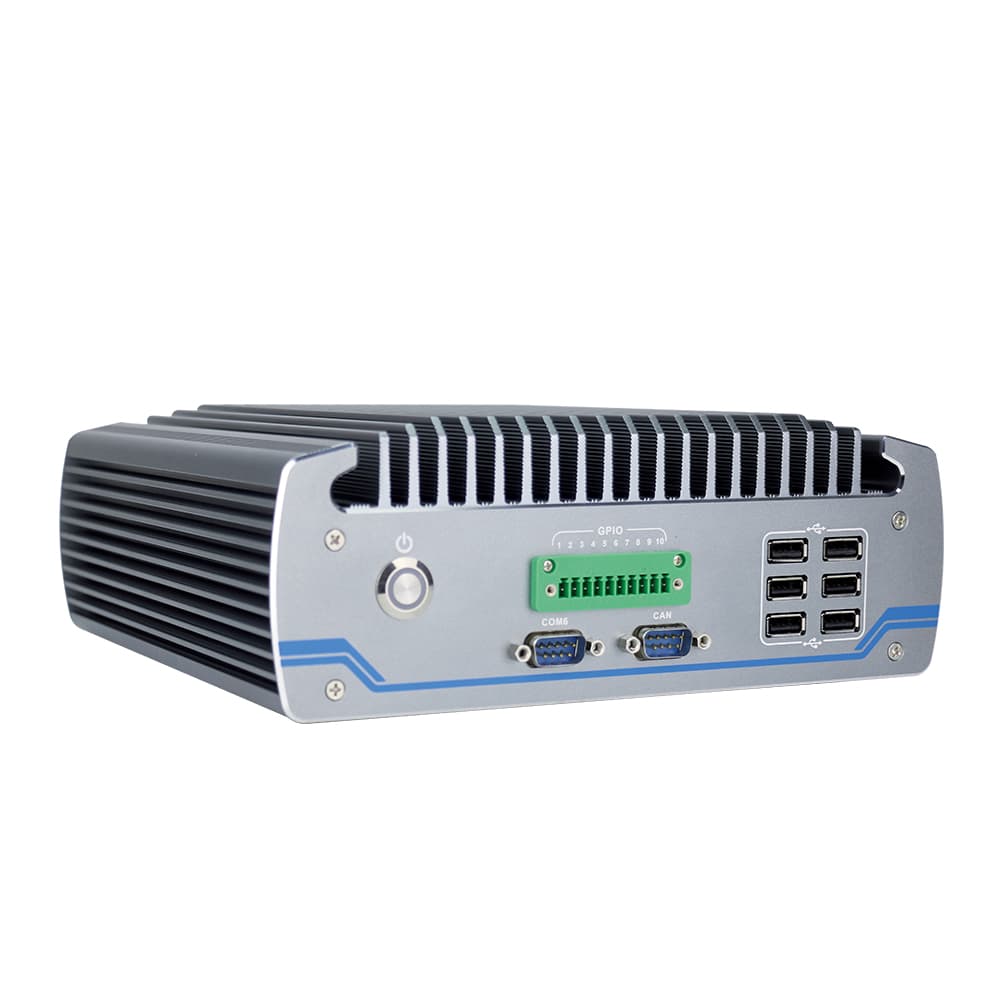 Intel Core i7 Fanless Rugged Industrial Computer with 6 COM Ports and Wide Voltage Support