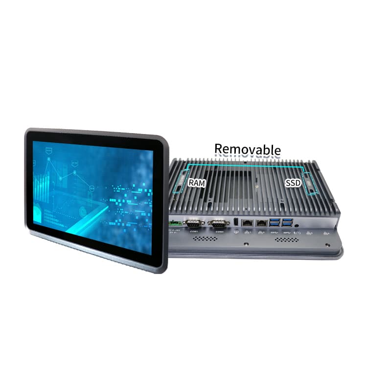 Best 10.1 inch industrial panel computer Fanless Capacitive Touch IP65 Waterproof 9-36V Wide Voltage wholesale