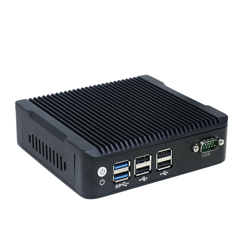 good quality 4K Triple Display Industrial Mini PC Fanless Intel Pentium J3710 Embedded Computer Rugged Dual LAN Gateway wholesale